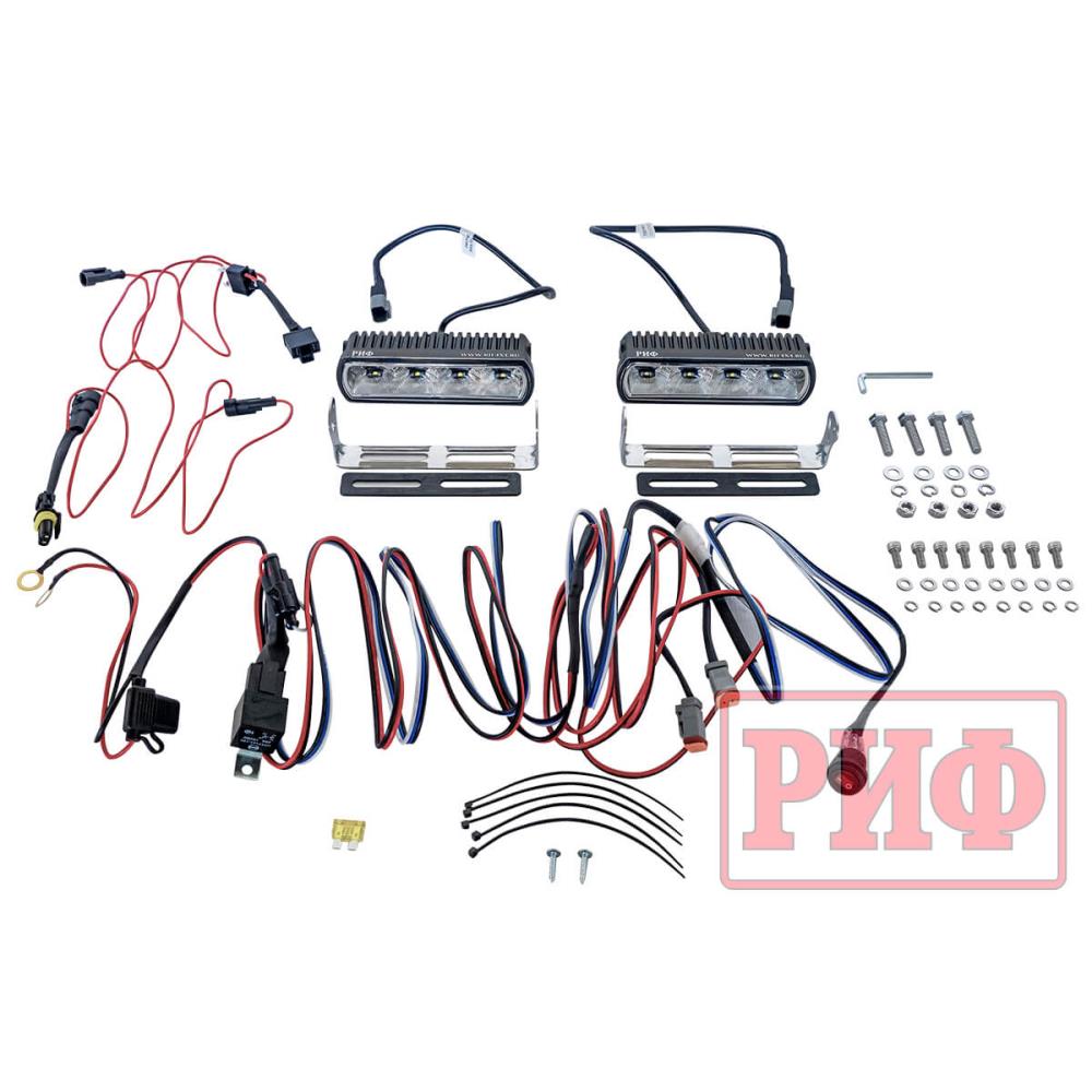 Фары светодиодные водительского света РИФ 161 мм 20W (2 шт. с проводкой)
