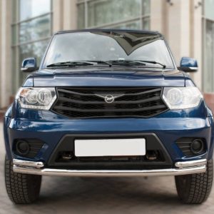 UAZ Patriot 2014 Защита переднего бампера d63 (секции) /42 (дуга)