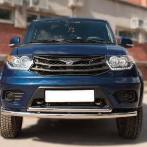 Uaz Patriot 2014 Защита переднего бампера d63 (дуга) d42 (дуга)