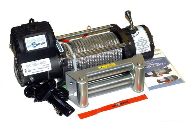 Лебедка электрическая автомобильная СТОКРАТ LD 12.0 SW, 12000 lbs, 12V, 5.5 л.с.